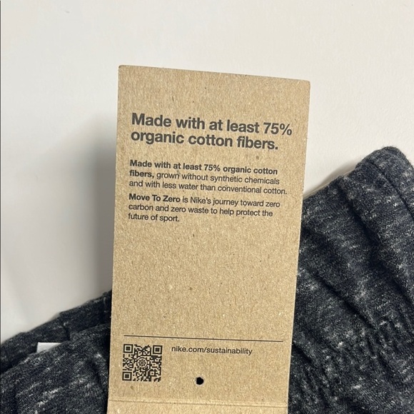 Nike cotton shorts kids medium standard fit curved hem gray white drawstrings - Picture 3 of 10